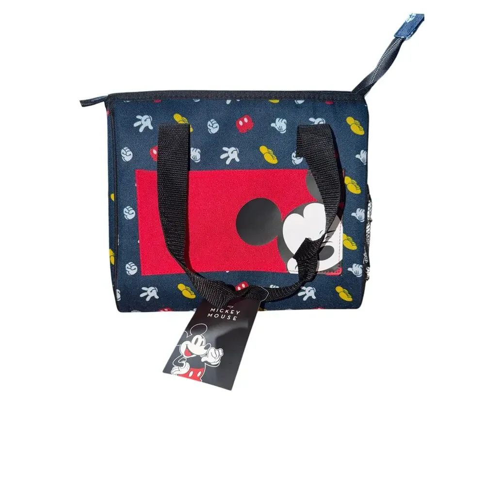 Disney Mickey Mouse 12 Can Cooler Tote Lunch Box Bag Insulated Mouse Ears New